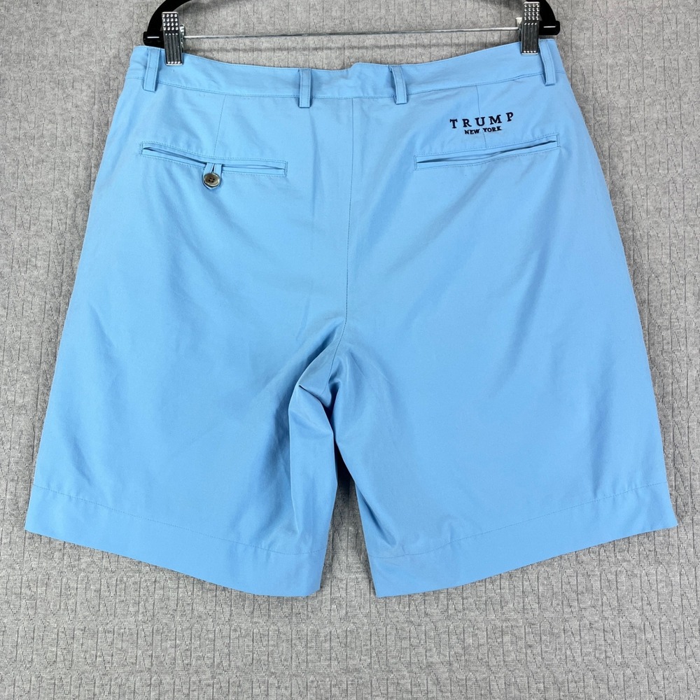 Fairway & Greene Golf Shorts 34 and Shirt L Blue Trump New York Tech Performance - Picture 4 of 16